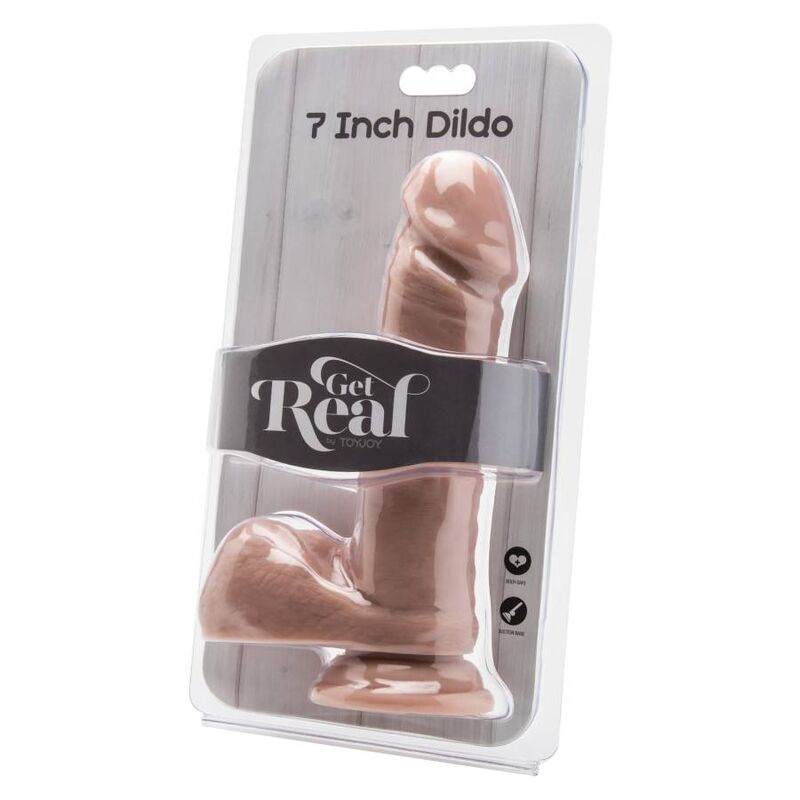 GET REAL - DILDO 18 CM MED NØGLER HUD