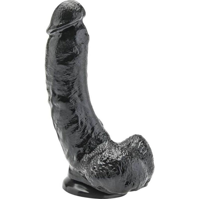 GET REAL - DILDO 20,5 CM MED NØGLER SORT