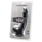 GET REAL - DILDO 20,5 CM MED NØGLER SORT