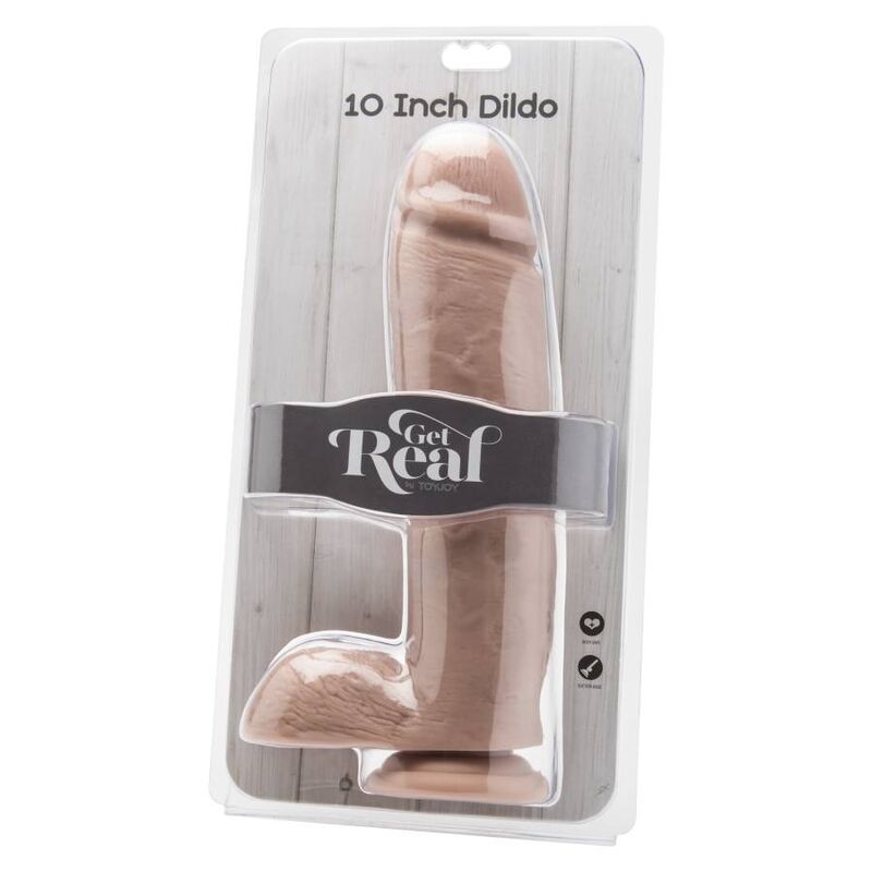 GET REAL - DILDO 25,5 CM MED NØGLER HUD