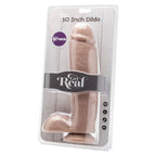 GET REAL - DILDO 25,5 CM MED NØGLER VIBRATOR HUD