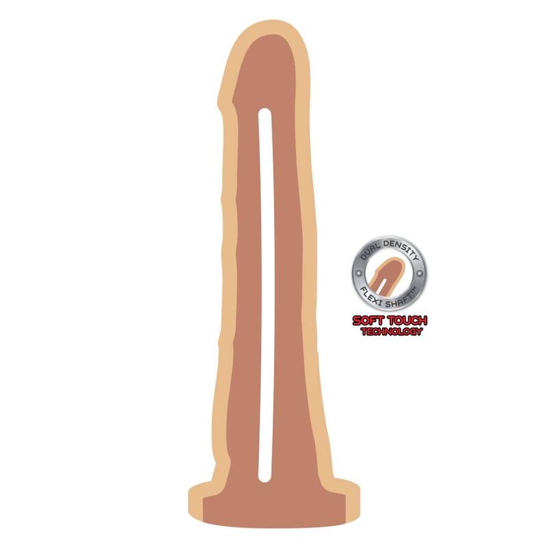 VÆR VIRKELIG - DOBBELT TÆTHED DONG 19 CM HUD