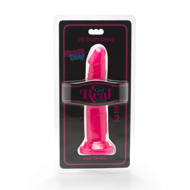 GET REAL - HAPPY DICKS DONG 19 CM LYSERAGT
