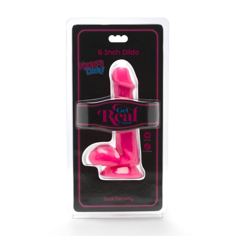 GET REAL - HAPPY DICKS DILDO 12 CM NØDDER LYSE