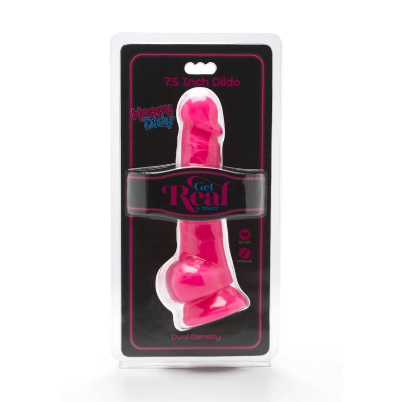 GET REAL - HAPPY DICKS 19 CM MED POSER PINK