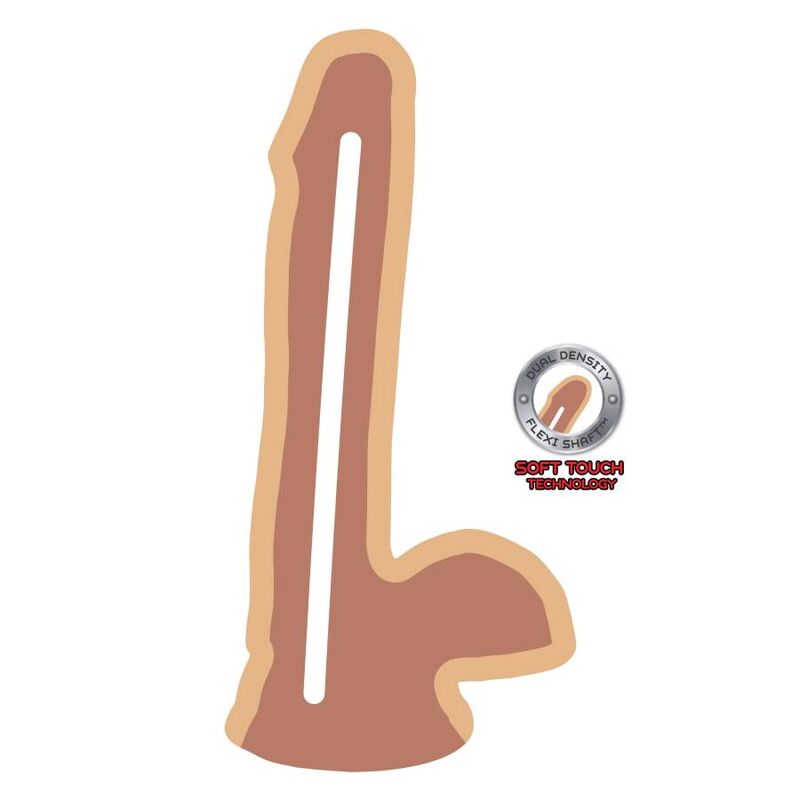 VÆR VIRKELIG - DILDO MED DOBBELT DENSITY 17 CM NØGLER MED HUD