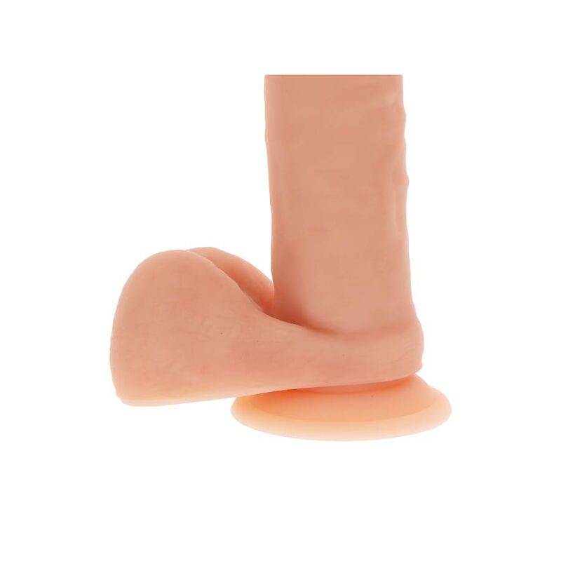 GET REAL - SILIKONE DILDO 20,5 CM MED NØGLER I HUD
