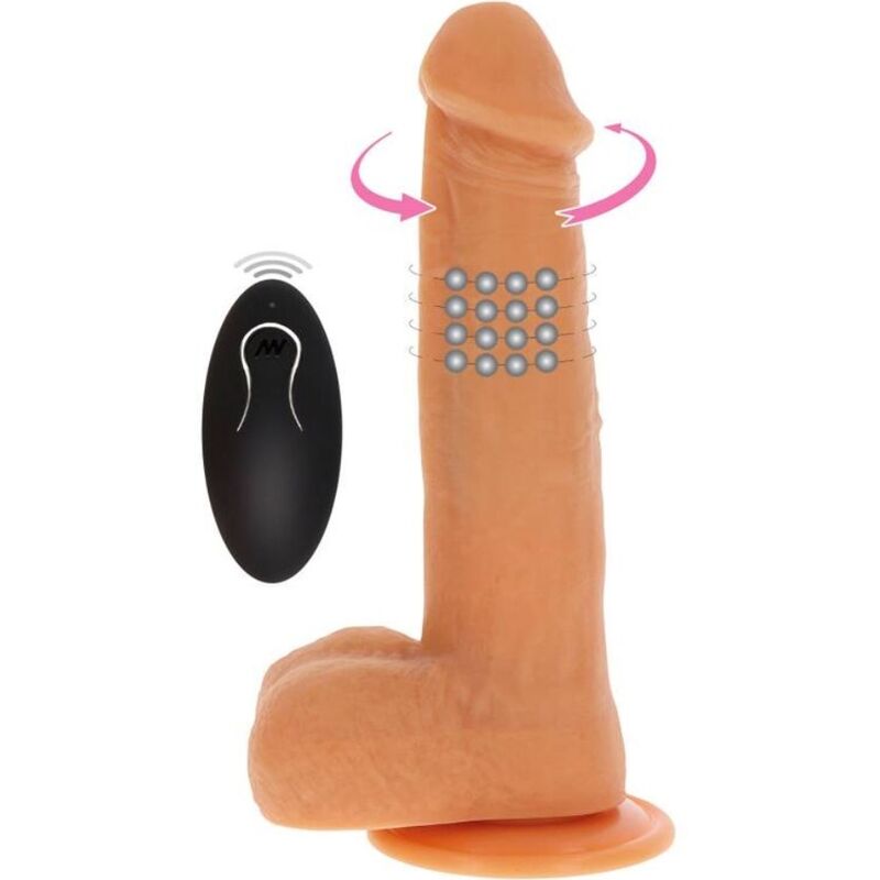 VÆR VIRKELIG - ROTERENDE PERLE VIBRERENDE DILDO HUD