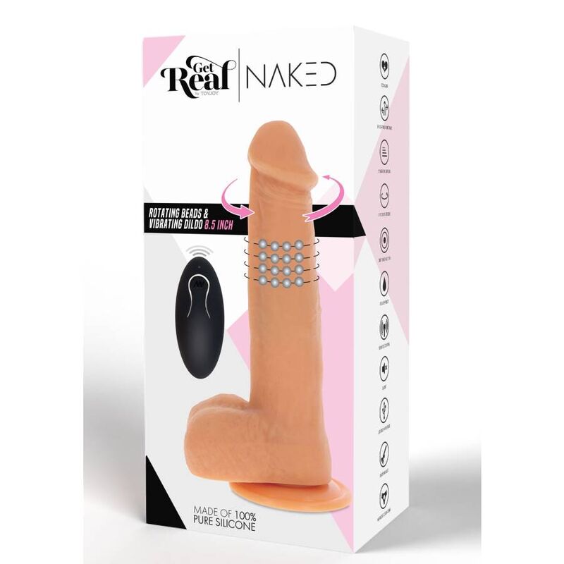 VÆR VIRKELIG - ROTERENDE PERLE VIBRERENDE DILDO HUD