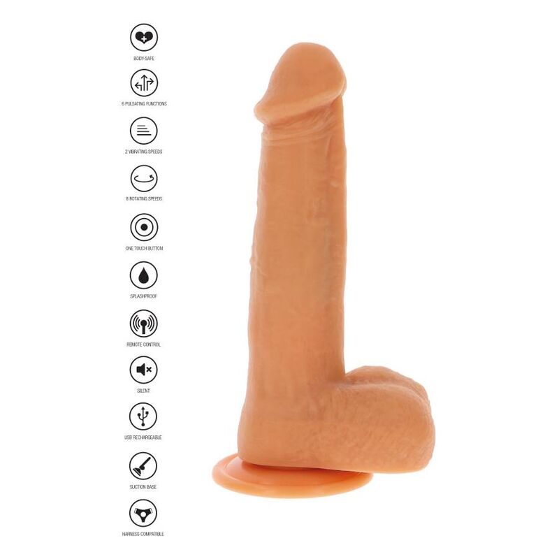 VÆR VIRKELIG - ROTERENDE PERLE VIBRERENDE DILDO HUD