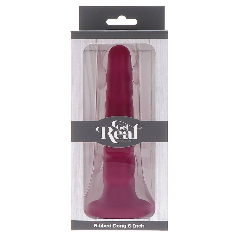 GET REAL - RIBBET DONG 12 CM RØD
