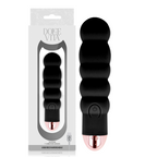 DOLCE VITA - GENOPLADELIG VIBRATOR SEKS SORT 7 HASTIGHEDER