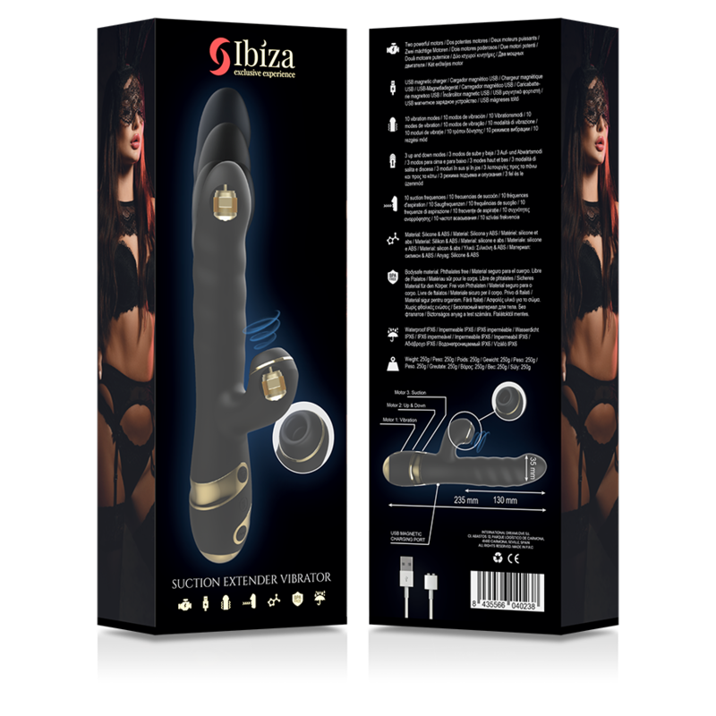 IBIZA - OP & NED + VIBRATOR + KLITORISSUGNING
