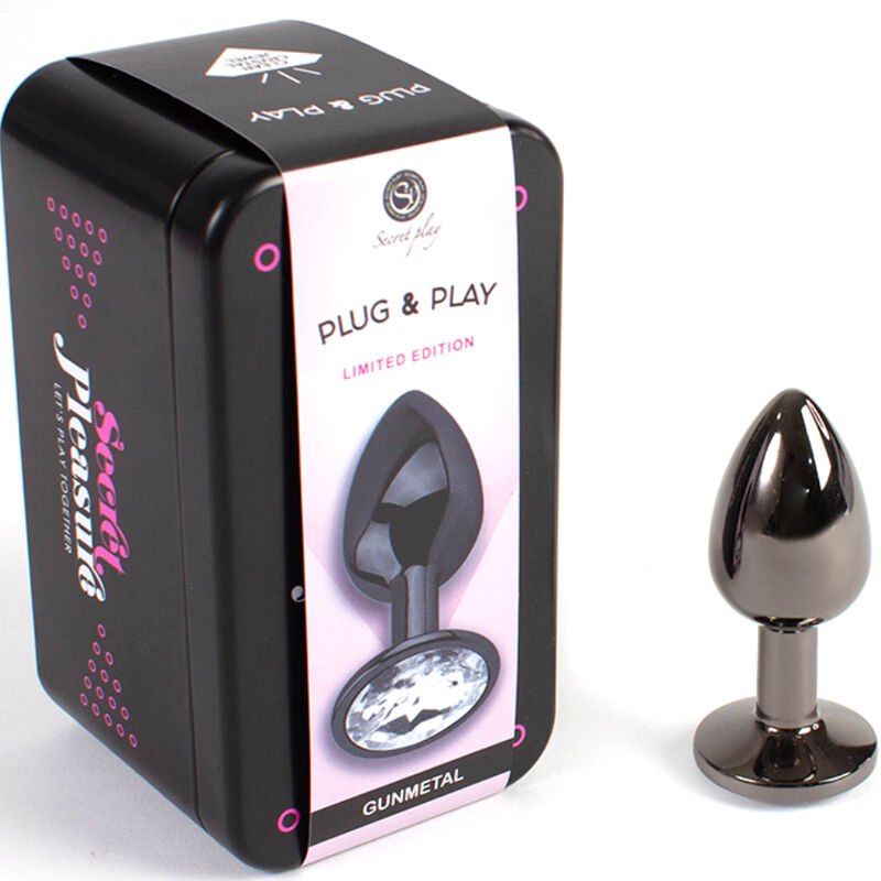 SECRETPLAY - GUNMETAL BUTT PLUG LILLE STØRRELSE 7 CM