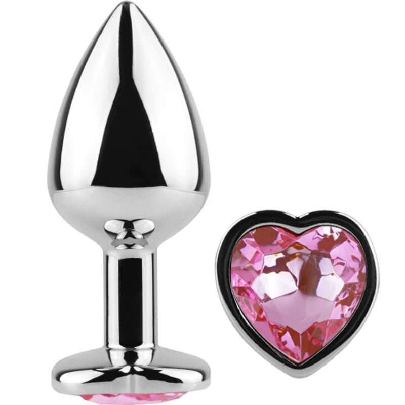 SECRETPLAY - METAL ANALPROP FUCHSIA HJERTE LILLE STØRRELSE 7 CM