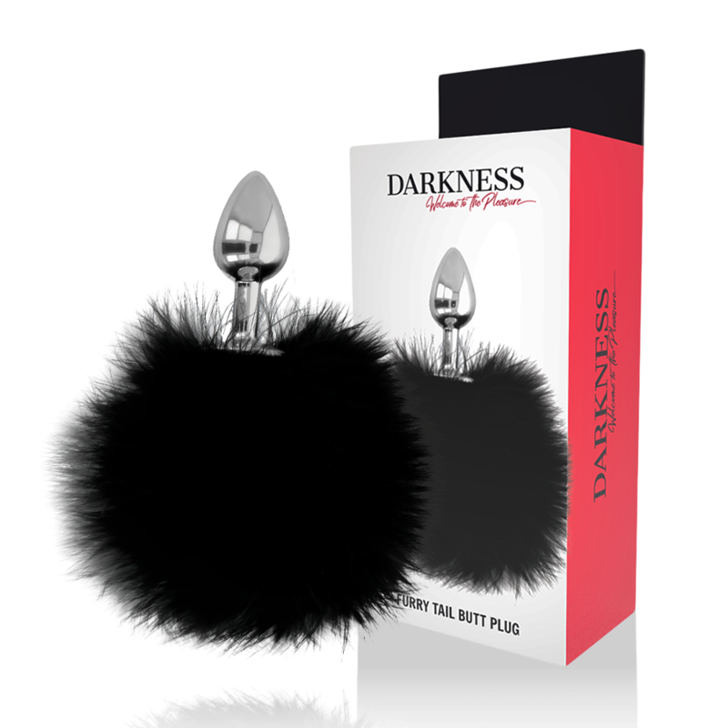 DARKNESS - EKSTRA ANAL BUTTPLUG MED HALE SORT 7 CM