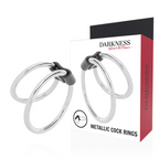 MØRKE - DOBBELT METAL PENIS RING