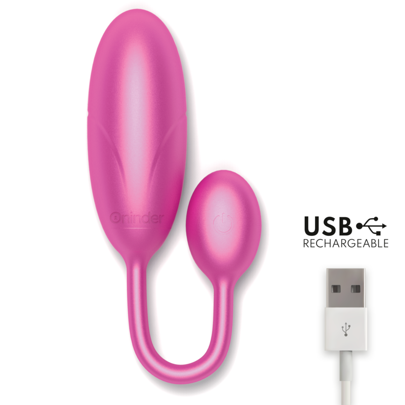 ONINDER - DENVER VIBRERENDE ÆG PINK 7 X 2,7 CM GRATIS APP