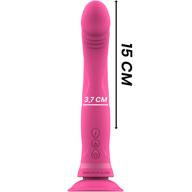 INTENSE - MICHELANGELO PINK SILIKONE VIBRATOR DILDO