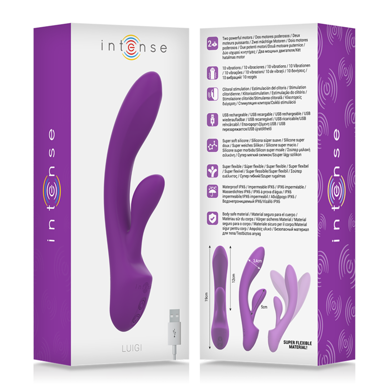 INTENSE - LUIGI KANINVIBRATOR FLYDENDE SILIKONE LILLA