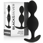 BLACK&SILVER - ORSON PLUG SILIKONE 2 ANALBØLGER 9 CM