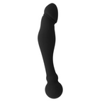 BLACK&SILVER - KARL G-POINT STIMULERINGSDILDO 18 CM