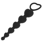 SORT & SØLV - MILA ANAL HJERTEKÆDE 18 CM