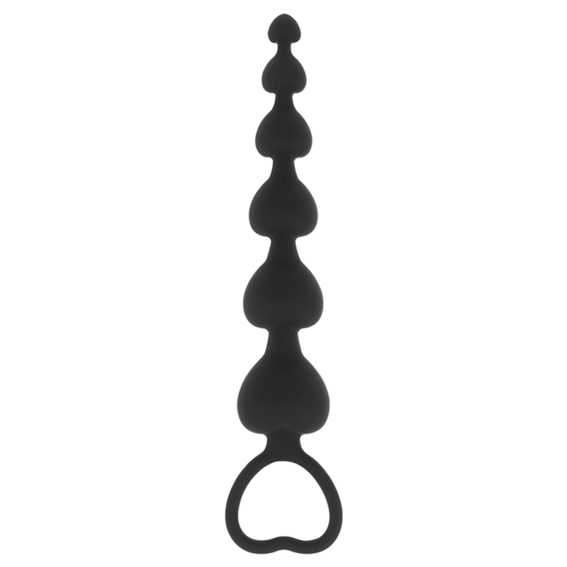 SORT & SØLV - MILA ANAL HJERTEKÆDE 18 CM