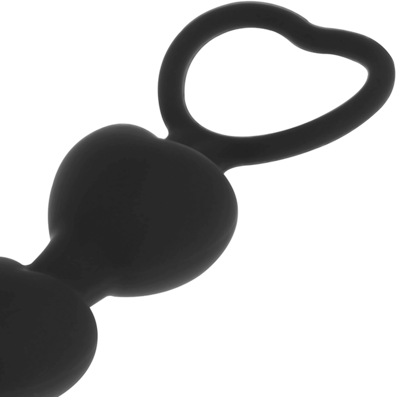 SORT & SØLV - MILA ANAL HJERTEKÆDE 18 CM
