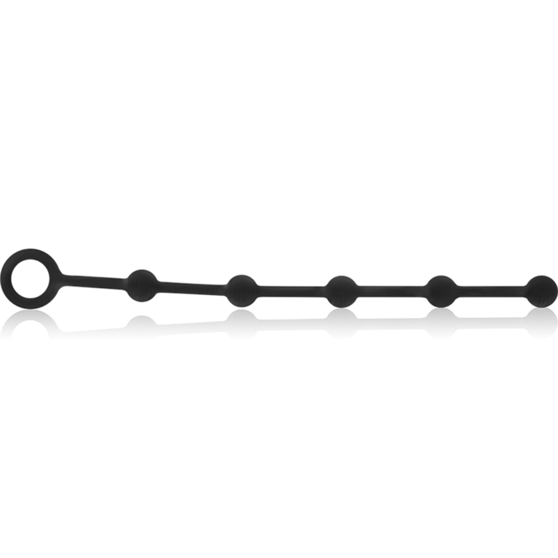 BLACK&SILVER - KORG ANAL ROSARKRANS SILIKONE INDVIELSE 21 CM