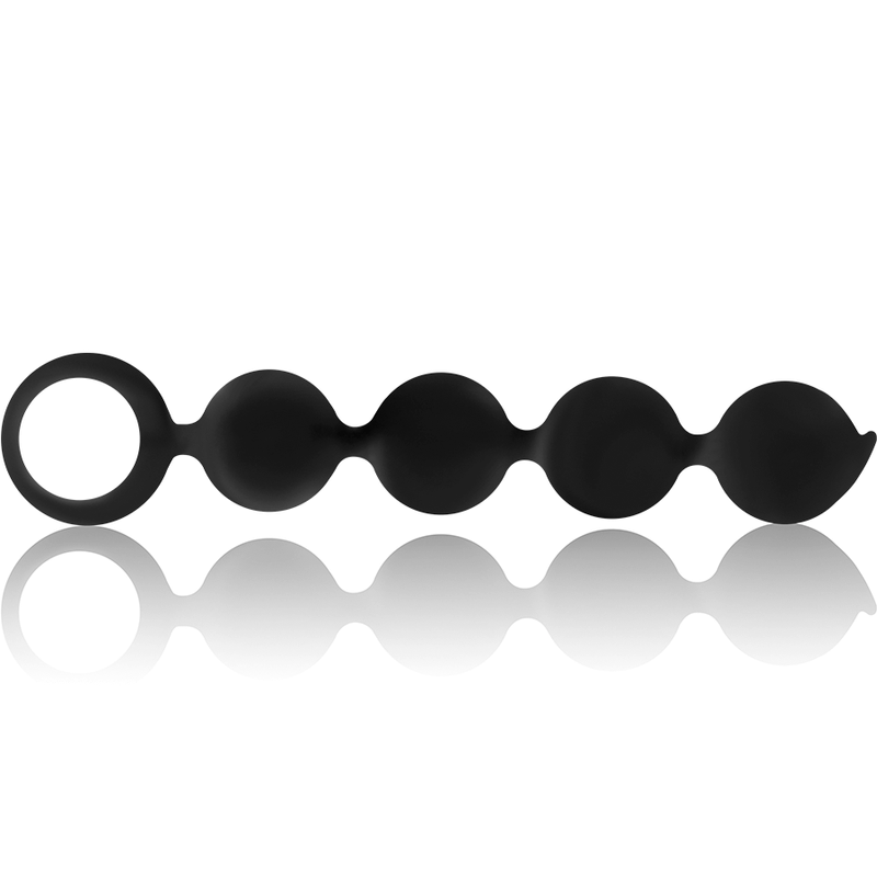 BLACK&SILVER - LENNON ANAL ROSANKRANS 4 SILIKONEKUGLER 15 CM