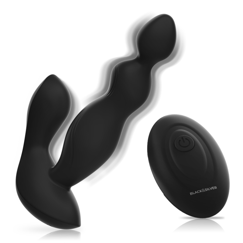 BLACK&SILVER - CORA ANALPLUG SILIKONE FJERNBETJENING