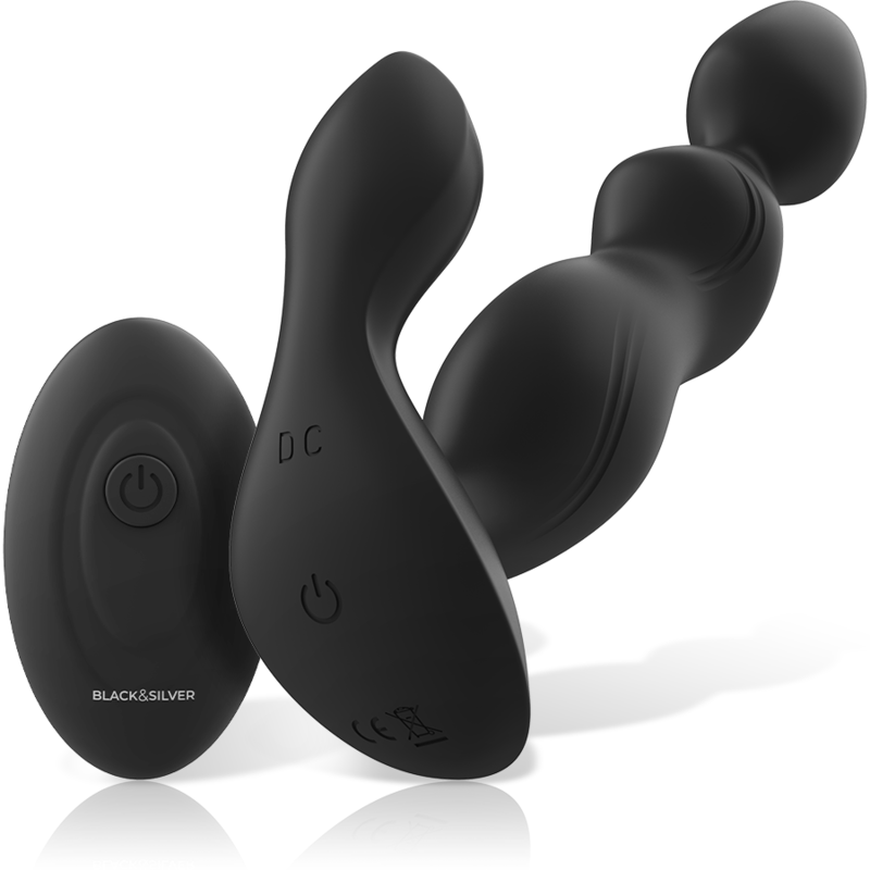BLACK&SILVER - CORA ANALPLUG SILIKONE FJERNBETJENING