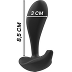 BLACK&SILVER - DWAYNE ANALPLUG SILIKONE FJERNBETJENING