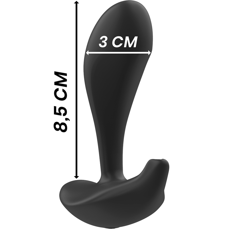 BLACK&SILVER - DWAYNE ANALPLUG SILIKONE FJERNBETJENING