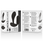 BLACK&SILVER - DWAYNE ANALPLUG SILIKONE FJERNBETJENING