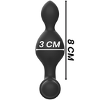 BLACK&SILVER - TUCKER LILLE SILIKONE ANALPLUG FJERNBETJENING