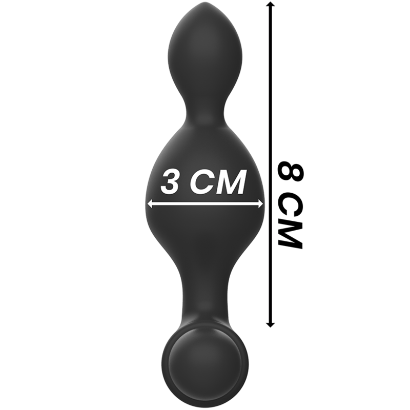 BLACK&SILVER - TUCKER LILLE SILIKONE ANALPLUG FJERNBETJENING