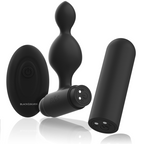 BLACK&SILVER - TUCKER LILLE SILIKONE ANALPLUG FJERNBETJENING