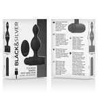 BLACK&SILVER - TUCKER LILLE SILIKONE ANALPLUG FJERNBETJENING