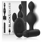 BLACK&SILVER - TUCKER LILLE SILIKONE ANALPLUG FJERNBETJENING