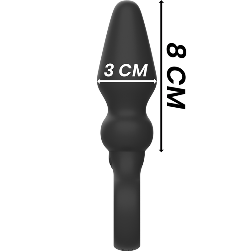 BLACK&SILVER - OZZY KRAFTIG SILIKONE ANALPLUG