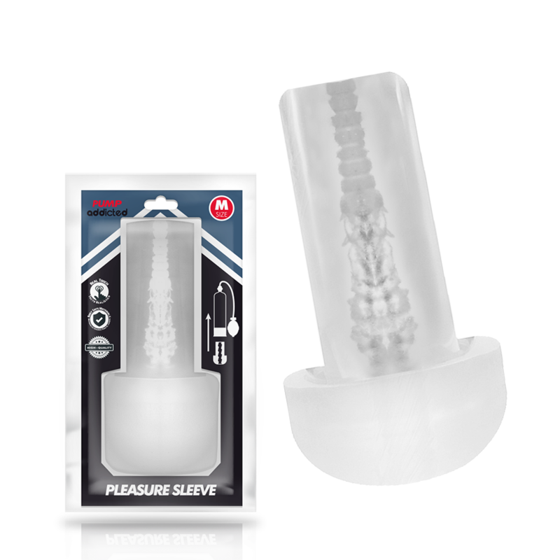 PUMP ADDICTED - PLEASURE SLEEVE MASTUBADOR STØRRELSE M
