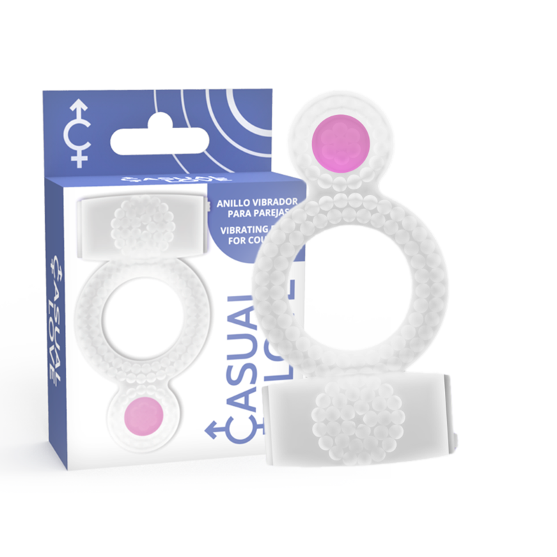 CASUAL LOVE - RING VIBRERENDE DOBBELT NJÆV TRANSPARENT