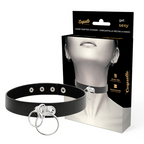COQUETTE CHIC DESIRE - DOBBELT RING VEGANSK LÆDERCHOKER