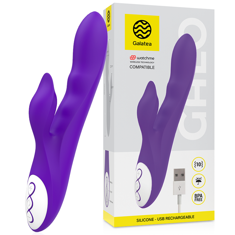 GALATEA - GALO LILA VIBRATOR KOMPATIBEL MED WATCHME TRÅDLØS TEKNOLOGI
