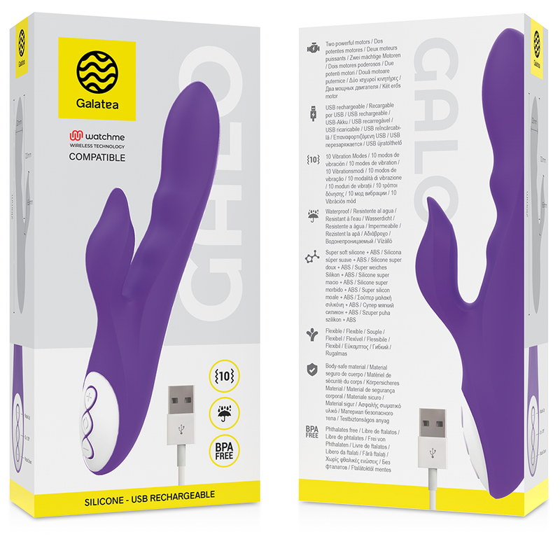 GALATEA - GALO LILA VIBRATOR KOMPATIBEL MED WATCHME TRÅDLØS TEKNOLOGI
