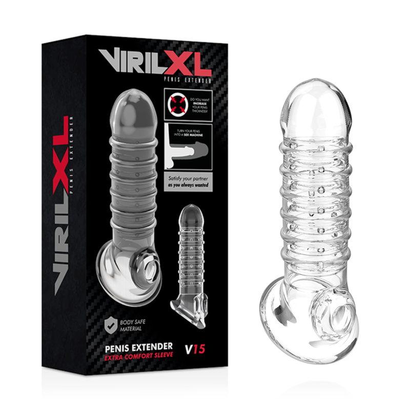 VIRILXL - PENISFORLÆNGER OG SKED V15 TRANSPARENT