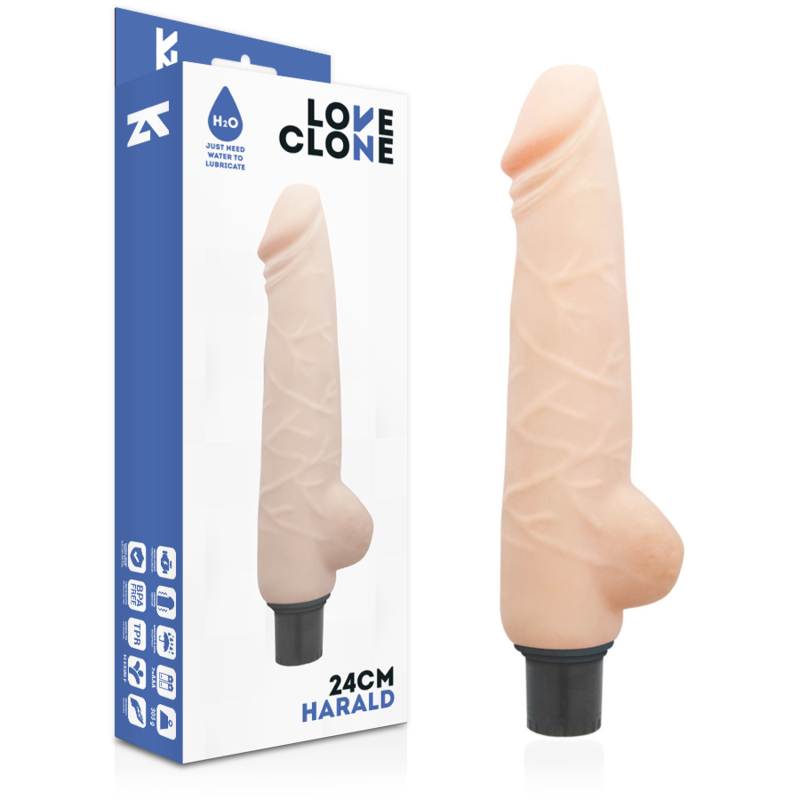 LOVECLONE - HARALD SELVSMØRENDE VIBRATOR 24 CM -O- 4 CM