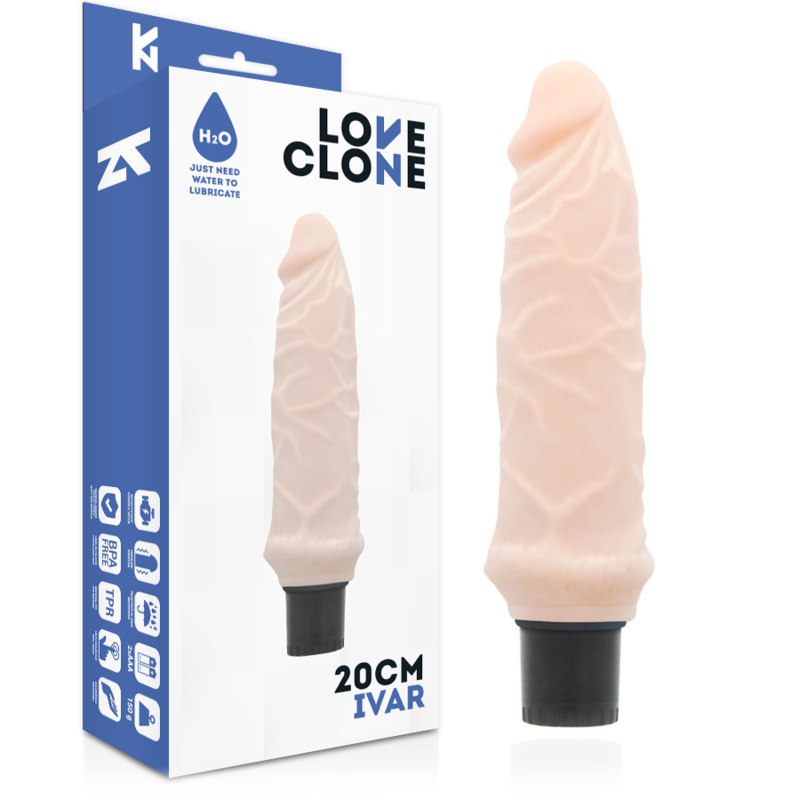 LOVECLONE - IVAR SELVSMØRENDE VIBRATOR 20 CM -O- 3,7 CM